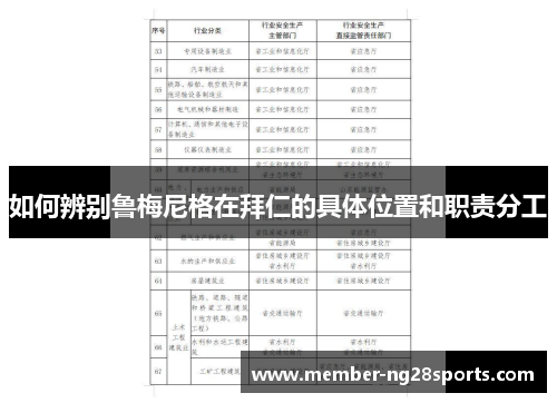 如何辨别鲁梅尼格在拜仁的具体位置和职责分工